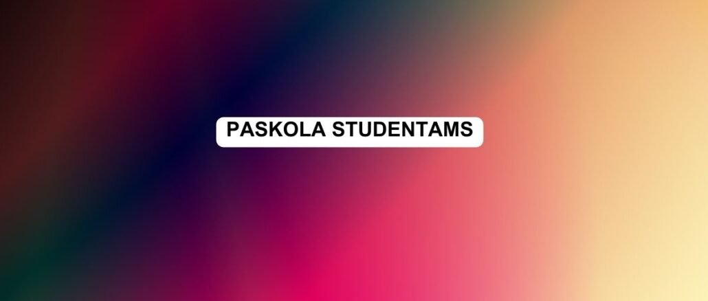paskola studentams